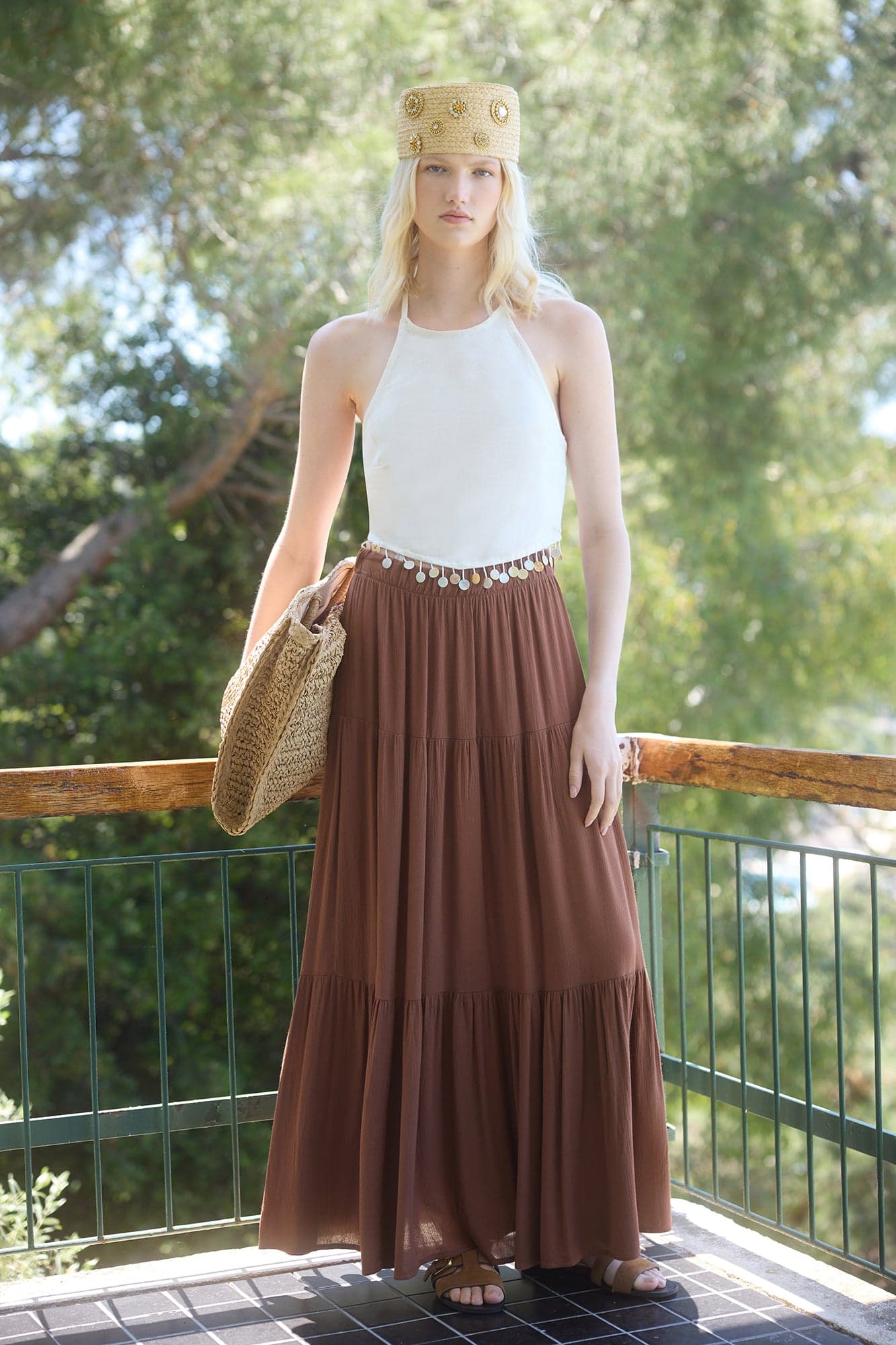 VISCOOSE MAXI SKIRT