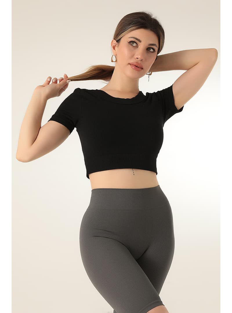 Dikişsiz Kısa Spor Üst