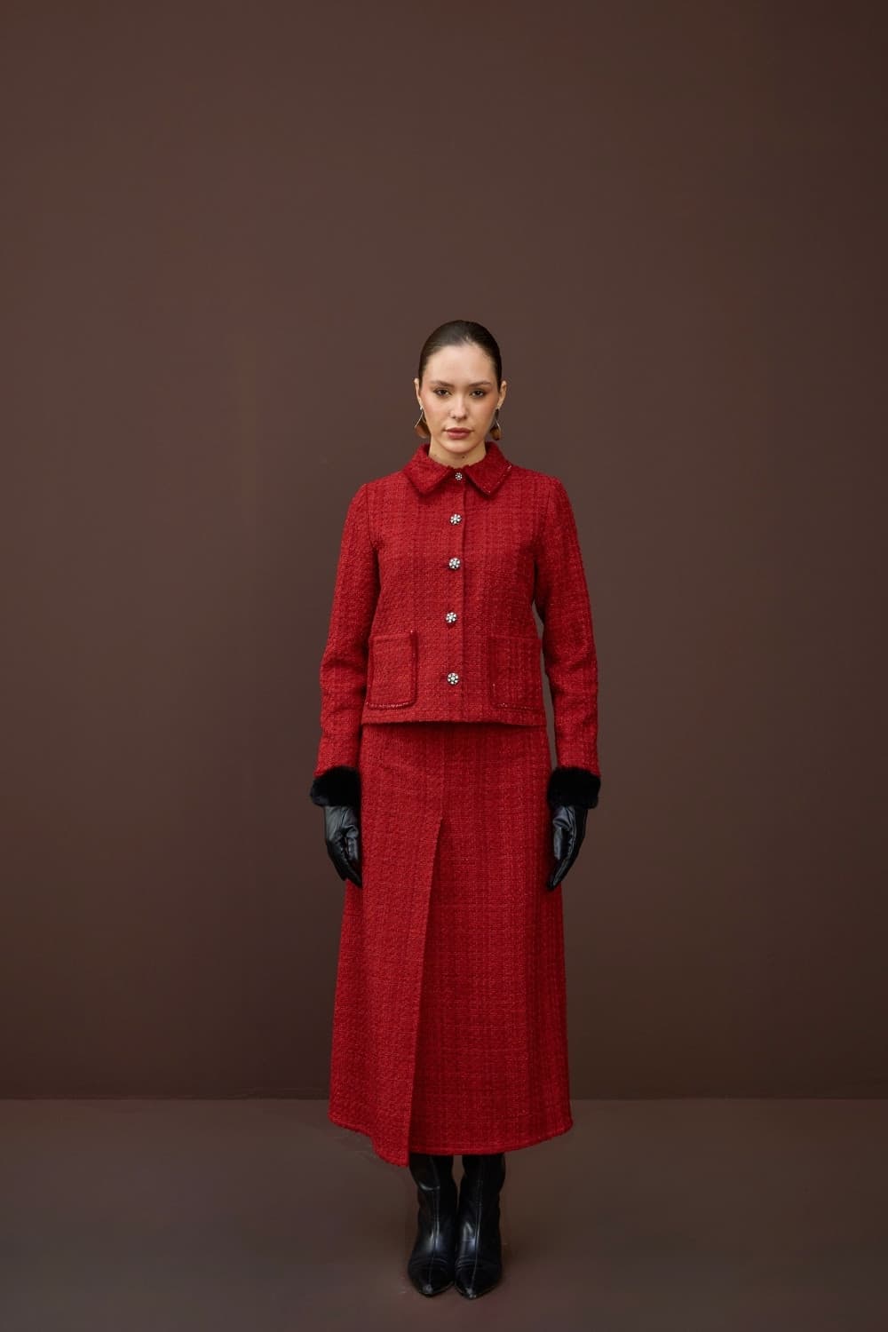 TÜVİT CEKET TAKIM KIRMIZI