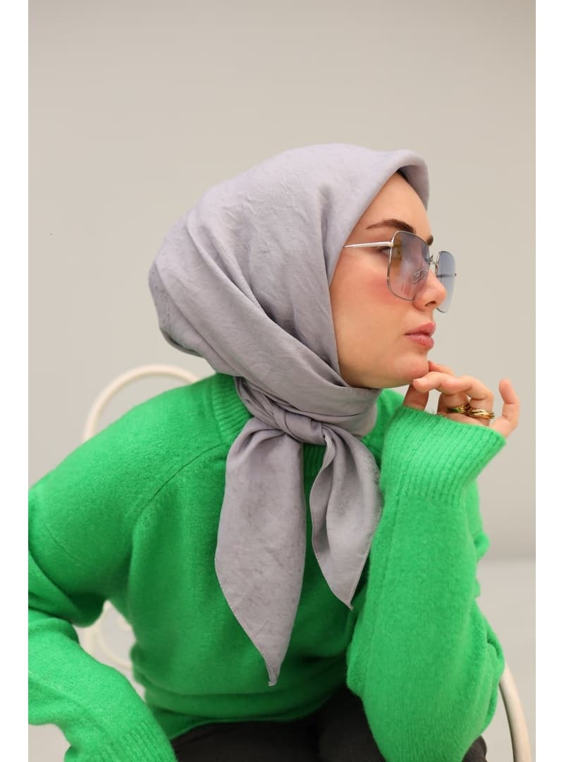 Eşarp 90x90 Gri