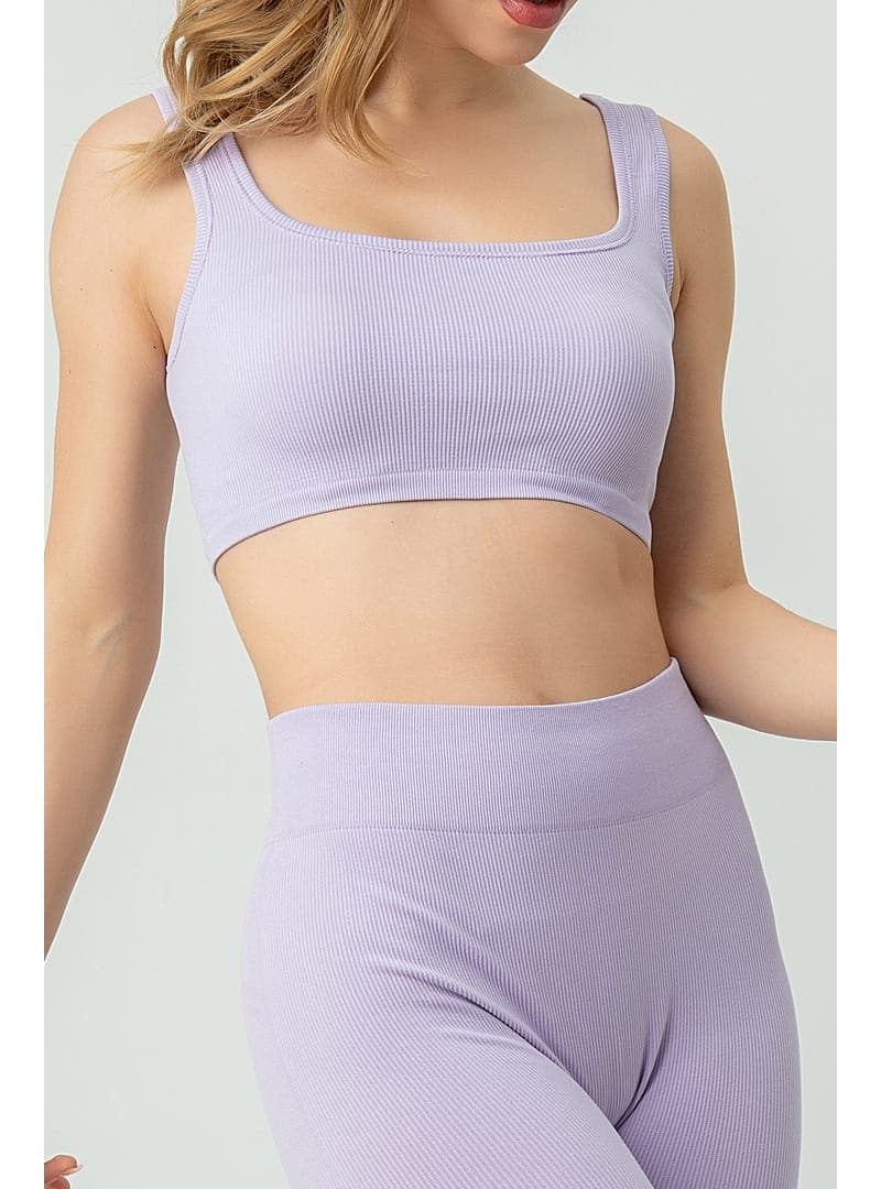 DoReMi Seamless Fitilli Spor Sütyeni Lila