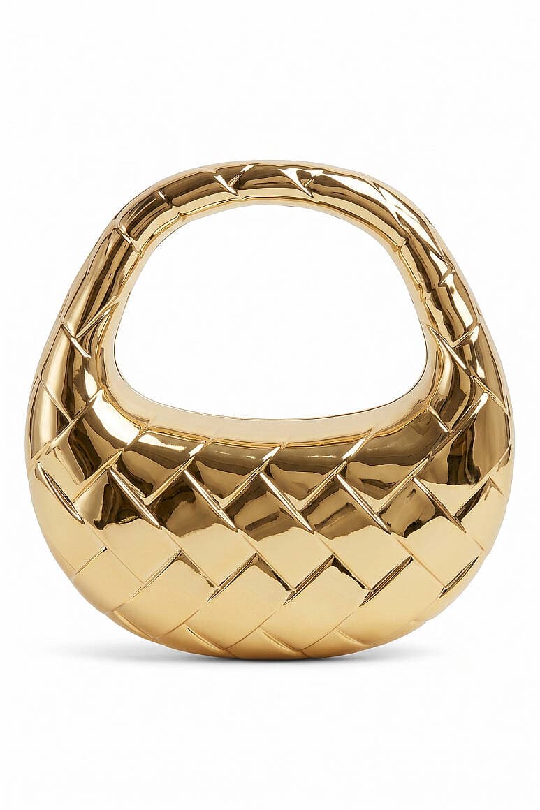 Botte Metalik Çanta Gold