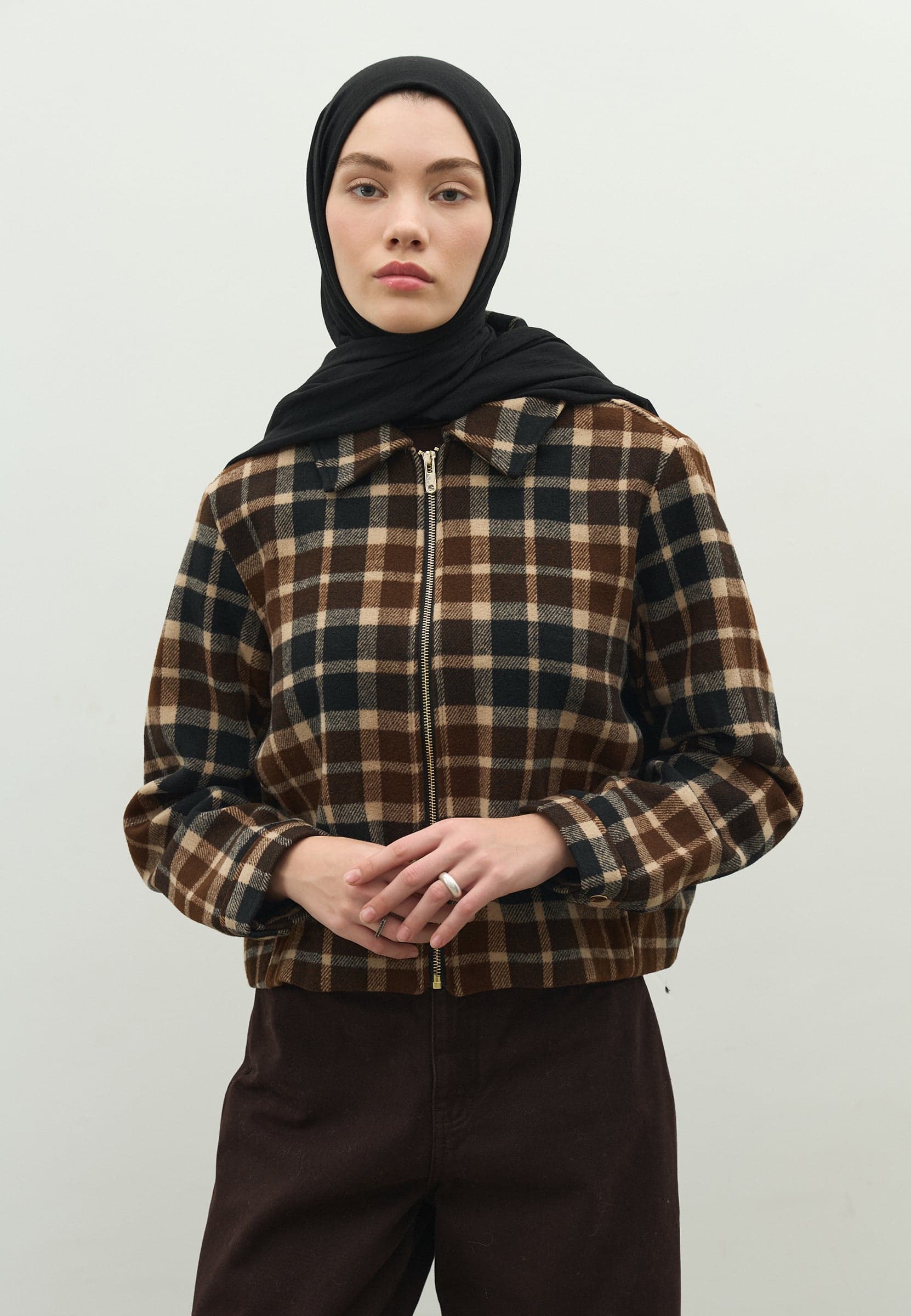 Kaşmir Dokulu Şal Siyah