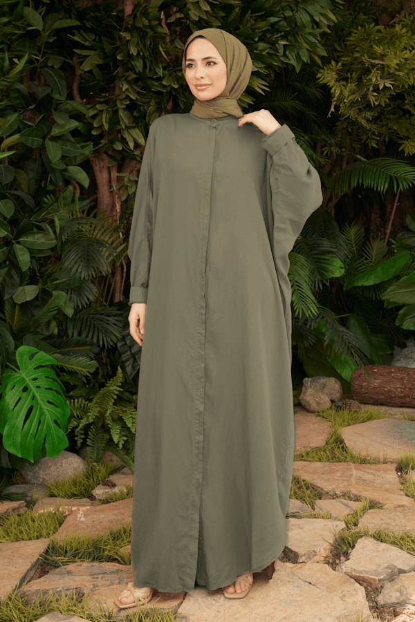 6571- Tensel Parça Boya Abaya Haki