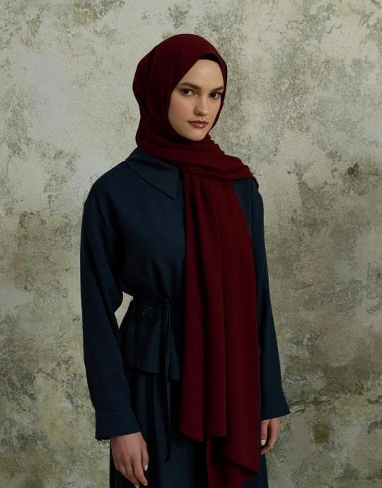 Bayan Bordo SarScarfs Cazz Şal