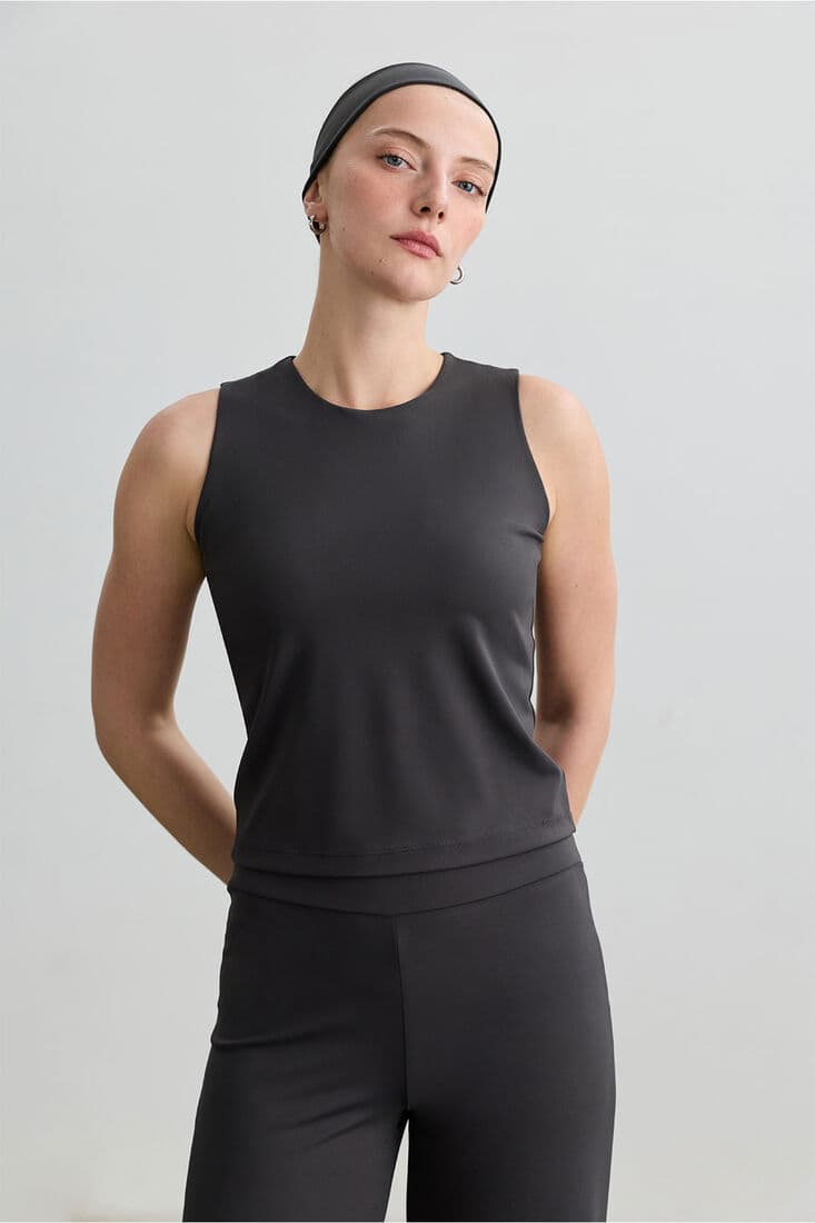 ANTRASİT HALTER YAKA SPOR ÜST