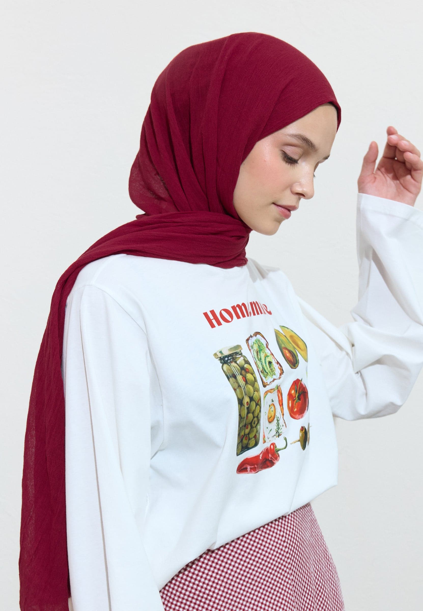 Pamuklu Keten Şal Very Berry Muffın