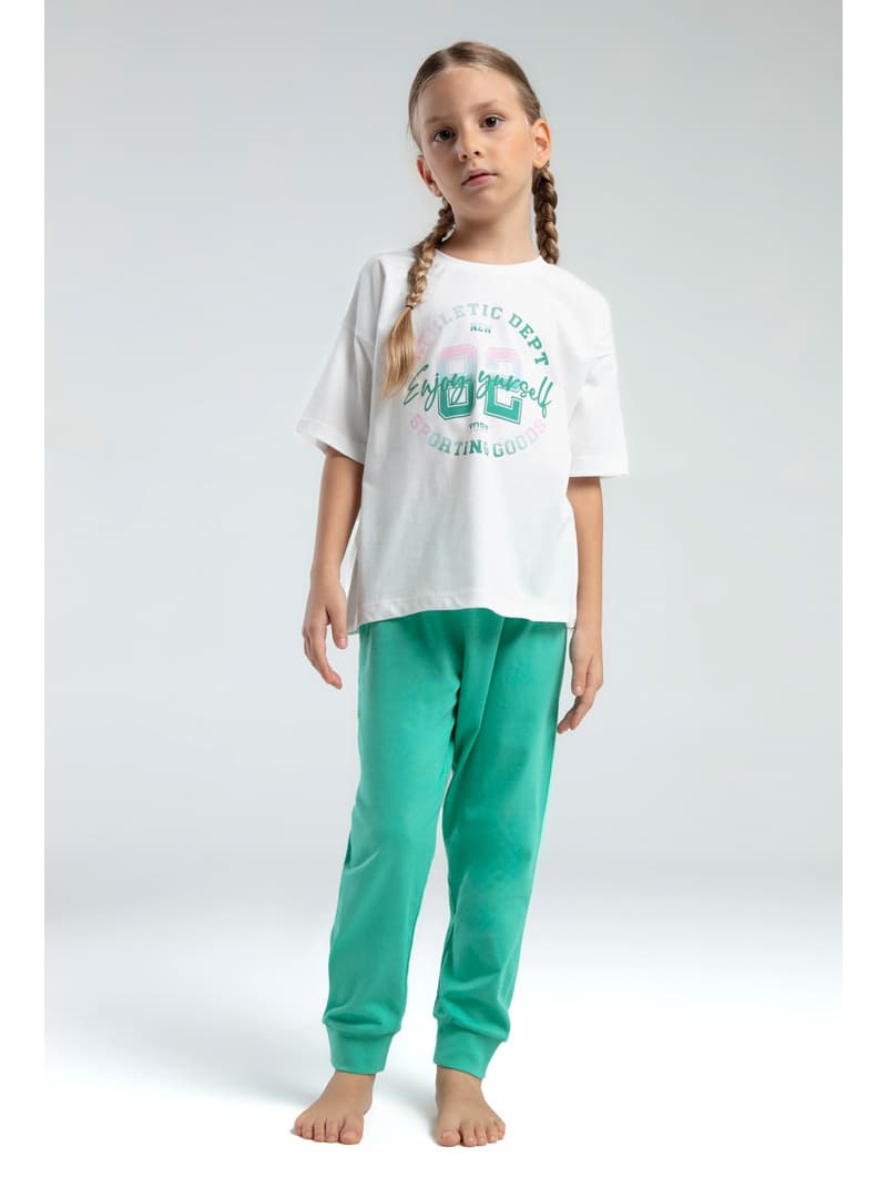 Kız Çocuk Pijama Takımı Yeşil