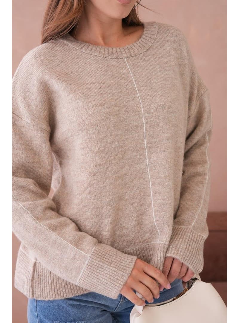 Oversize Triko Sweatshirt Kazak Vizon