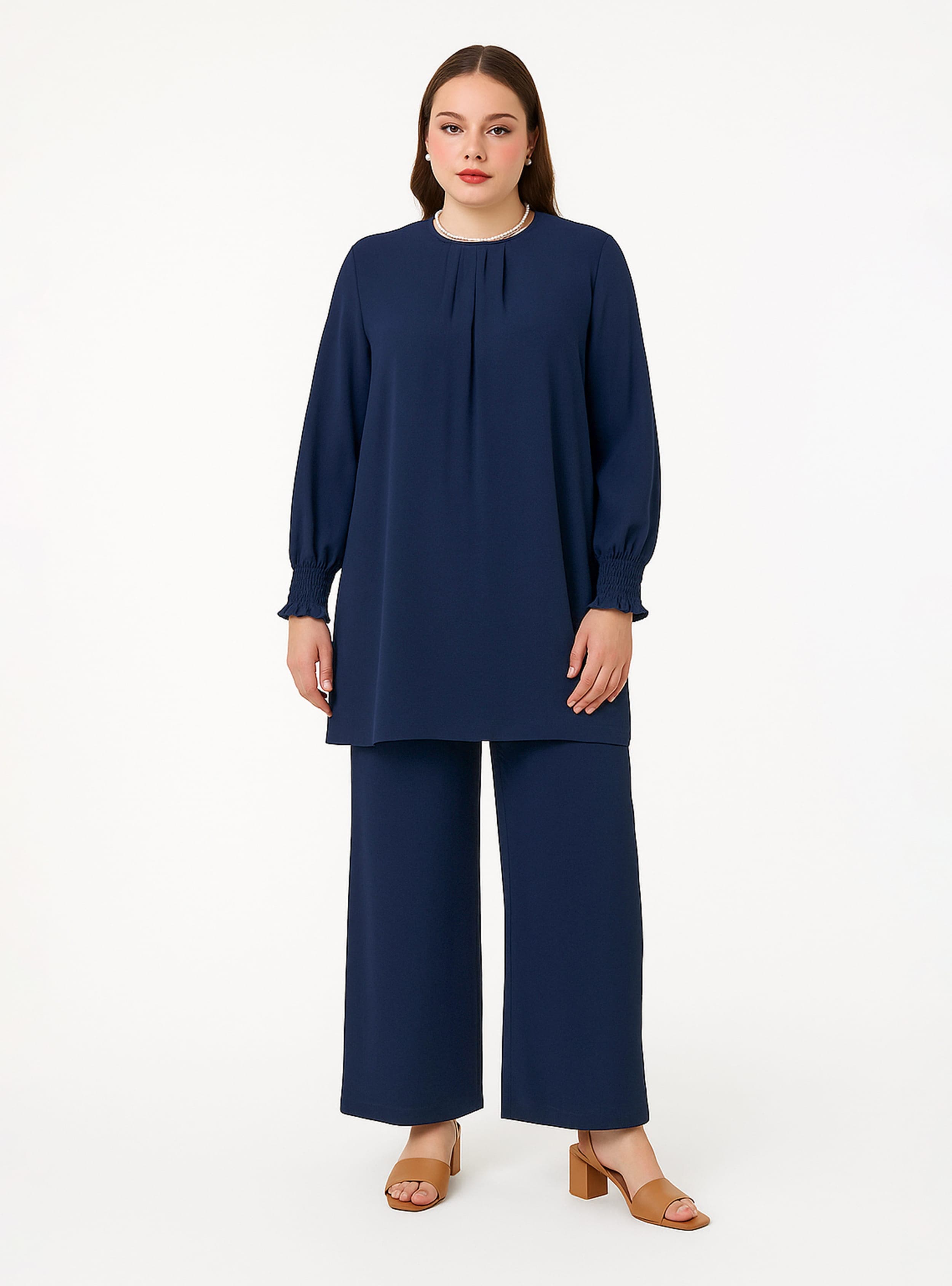 Büyük Beden Tunik - Koyu Indigo