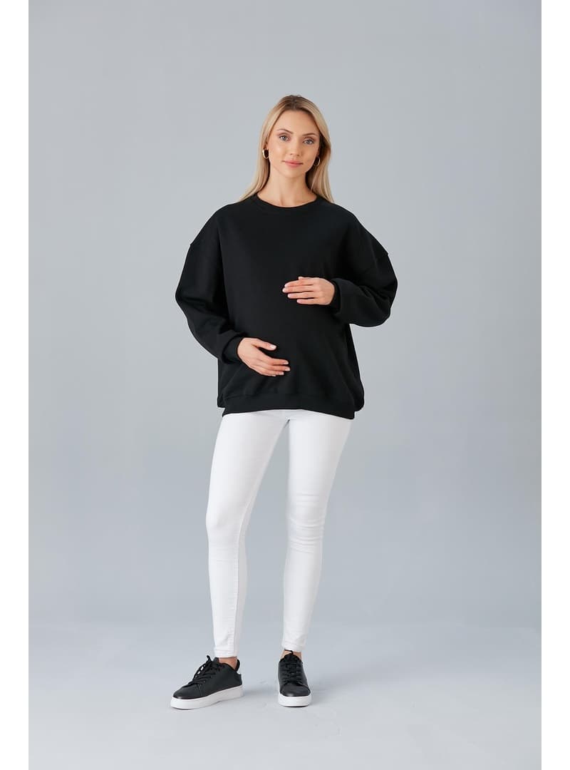 Hamile Sweatshirt Siyah