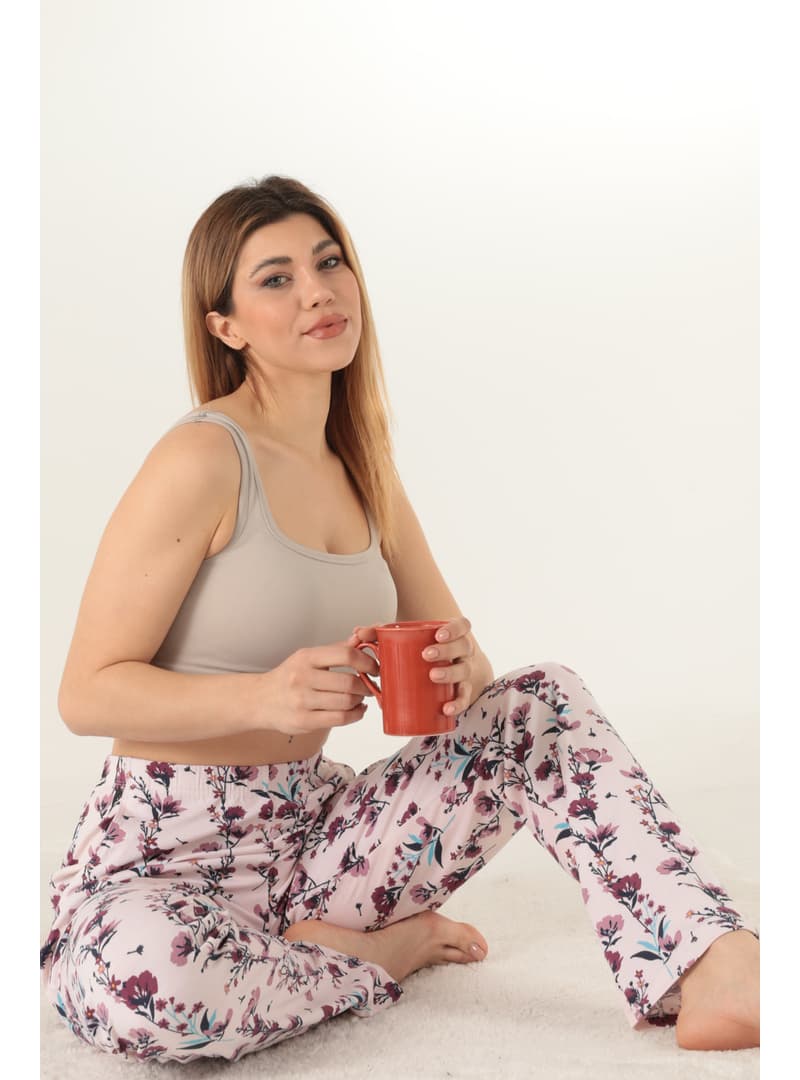 Çiçek Desenli Pijama Altı