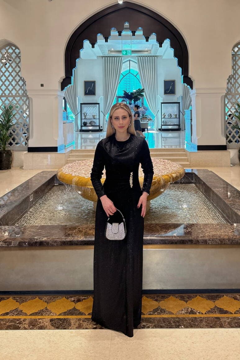 Isabella Işıltılı Abiye Elbise Siyah