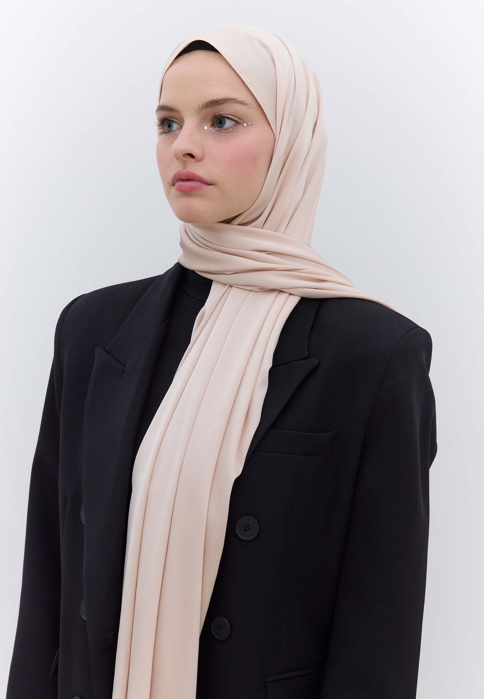 İpeksi Elegance Şal Açık Pudra