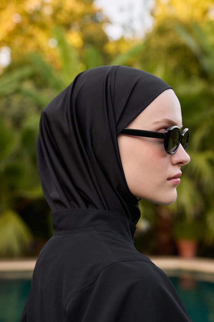 SİYAH BAĞLAMALI TESETTÜR MAYO BONE