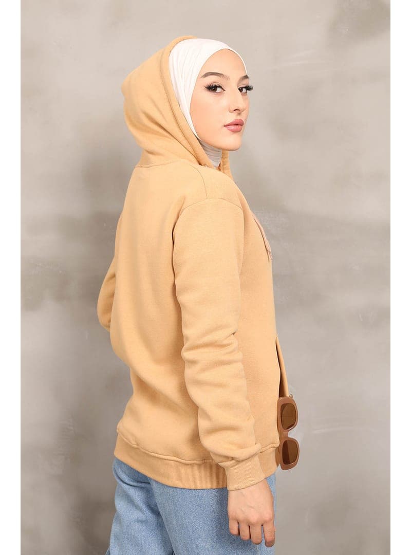 Kapüşonlu Sweatshirt Bisküvi