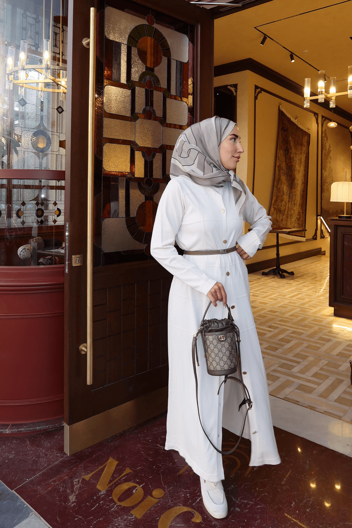 Violet Gold Düğmeli Uzun Triko Hırka TAŞ