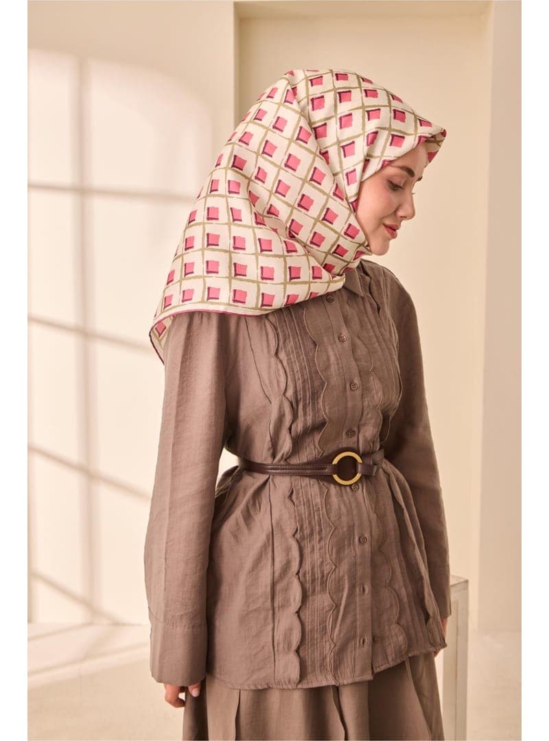 İpek Eşarp Twill 90x90 Çok Renkli