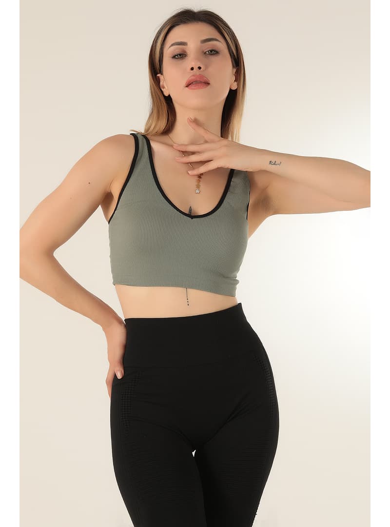 DoReMi Seamless Fitilli V Yaka Spor Sütyeni