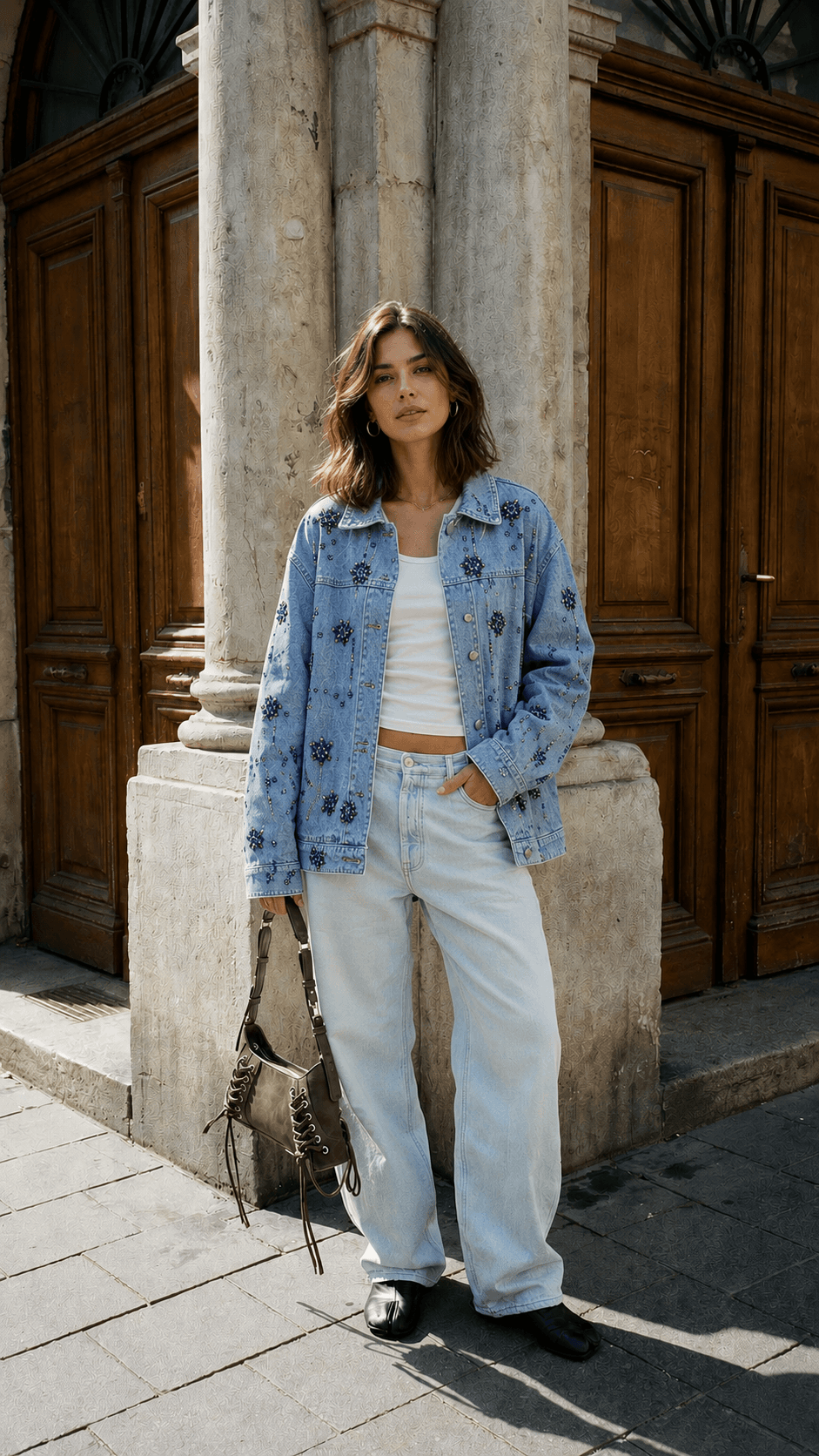 Safir Yağmuru Denim Ceket
