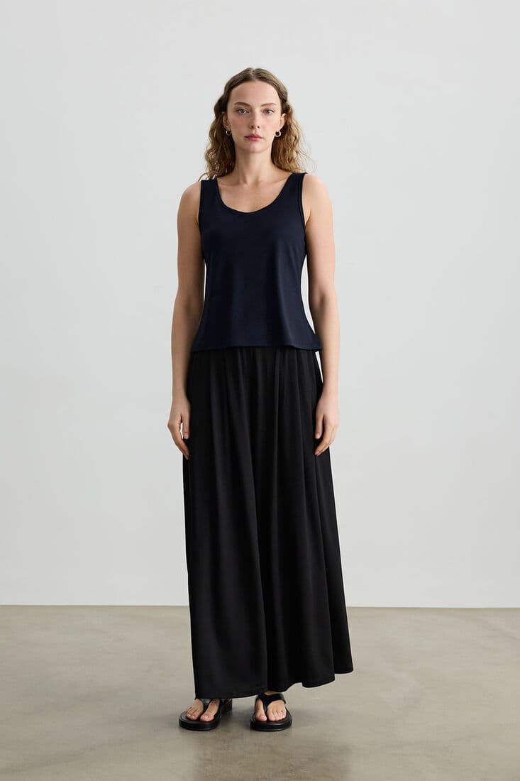 LACİVERT ASKILI TOP