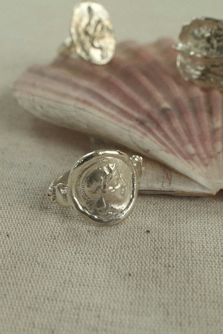 SILVER MADALYON YÜZÜK