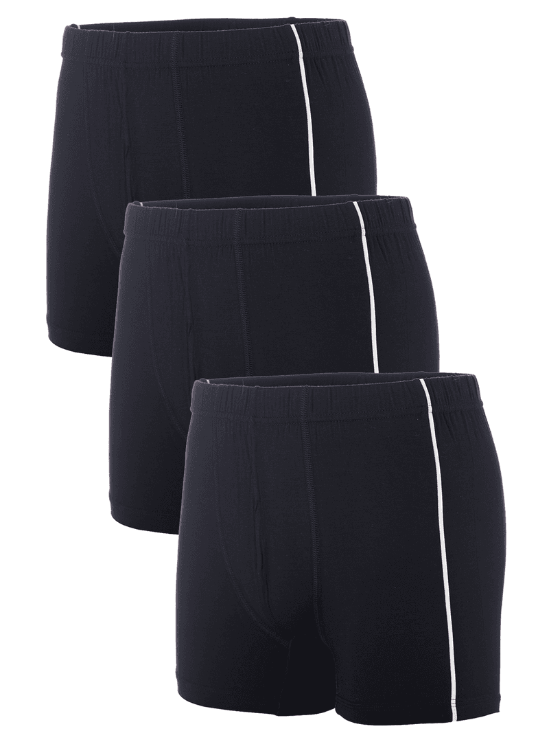 3lü Erkek Bambu Boxer Seti Siyah