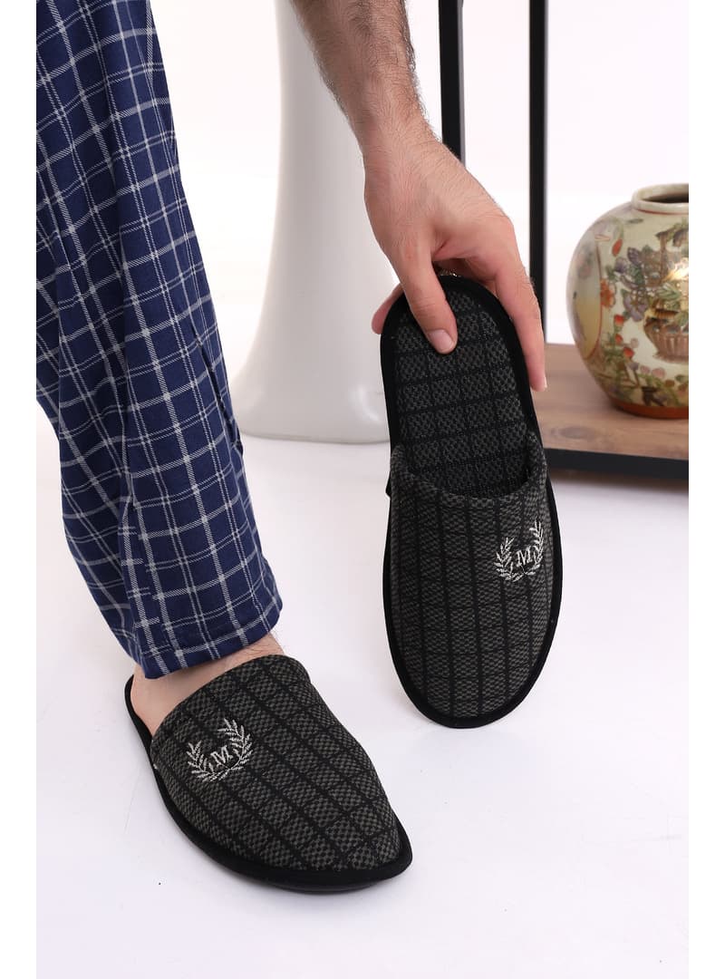 Erkek Kışlık Ev Terliği Haki