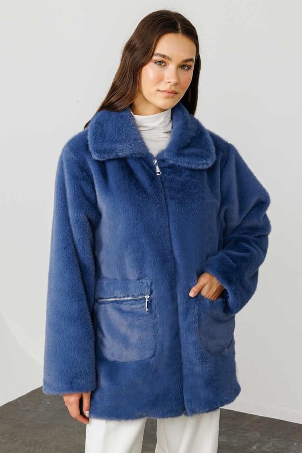 Peluş Mavi Kaban