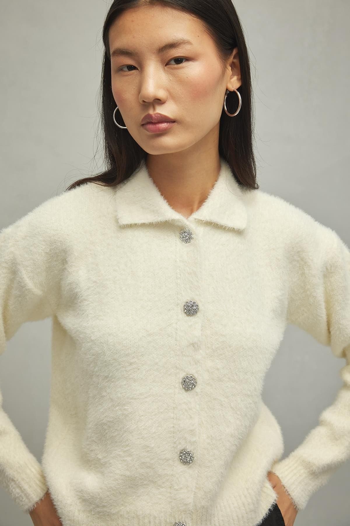 Soft Crop Hırka Vanilya