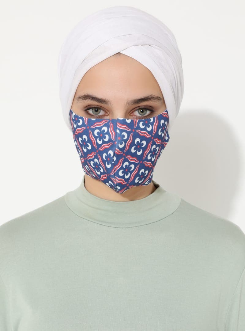 Desenli Yıkanabilir Maske Çok Renkli