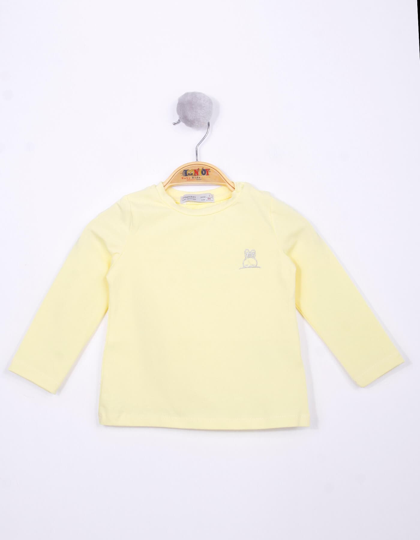 Bebek Nakışlı T-Shirt Sarı