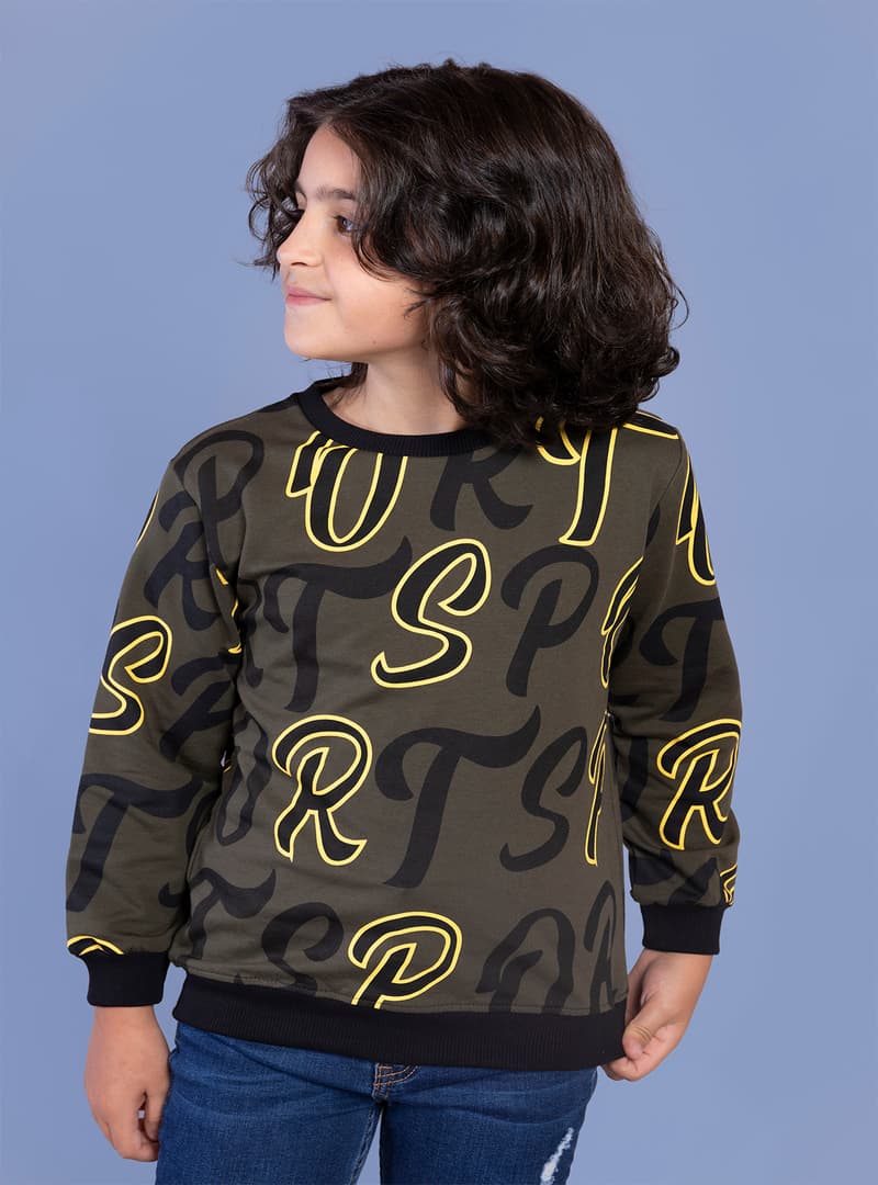 Erkek Çocuk Komple Baskılı Sweatshirt