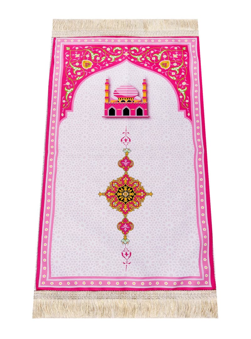 Dijital Baskılı Çocuk Seccadesi Pembe