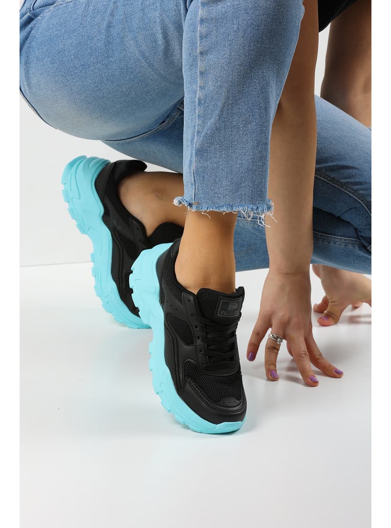 Kadın Sneaker 0150 Siyah Mavi