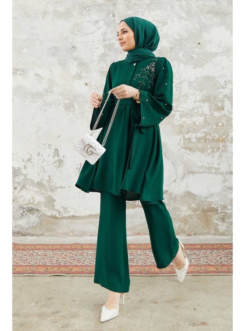 Tunik Pantolon Takım Zümrüt Yeşili