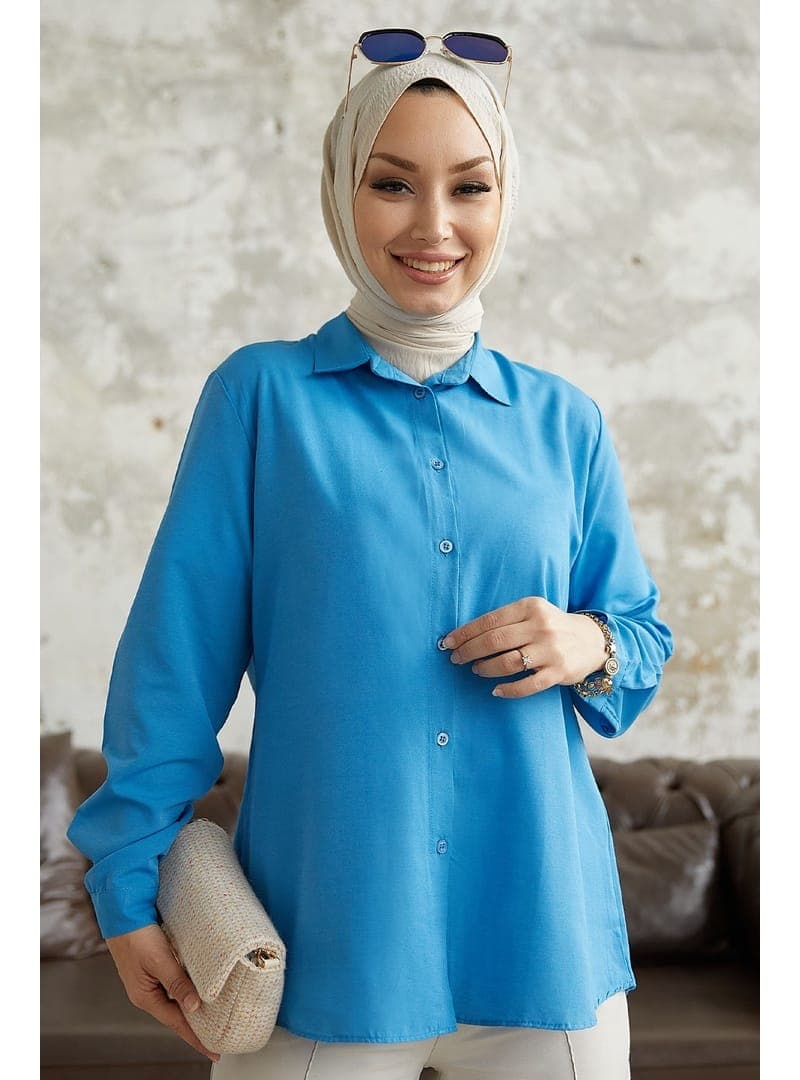 Nilda Basic Gömlek - Mavi