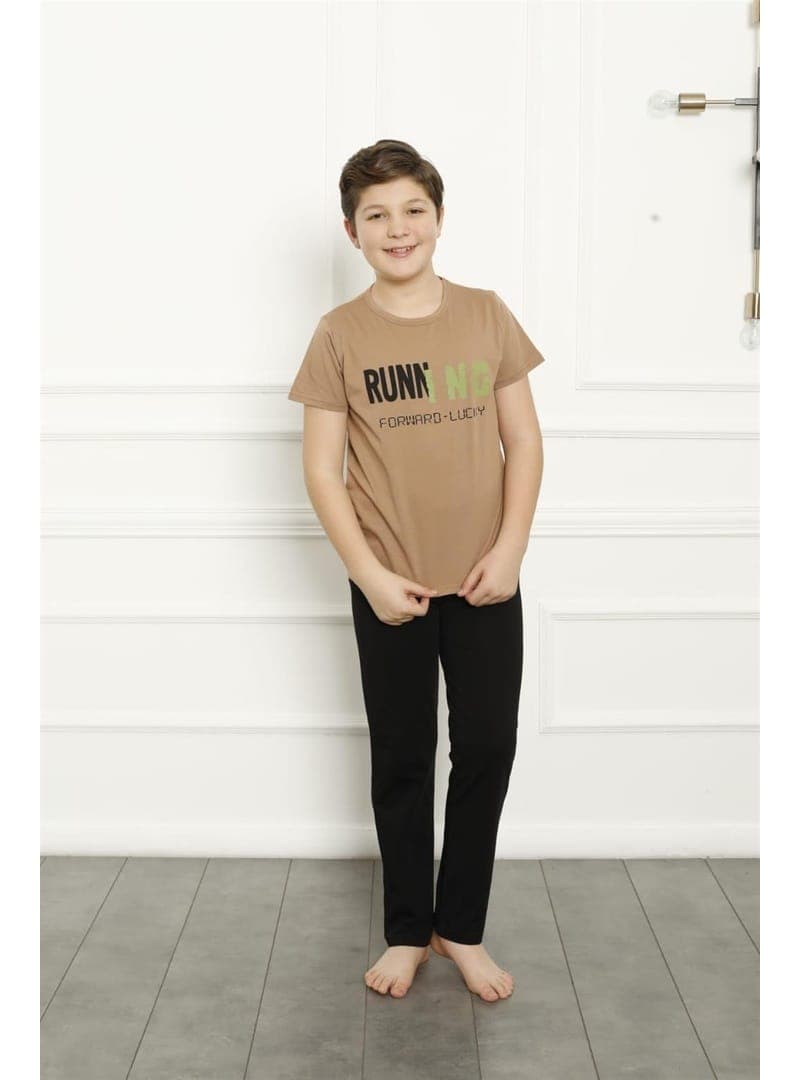 Erkek Çocuk Pamuk Kısa Kollu Pijama Takımı