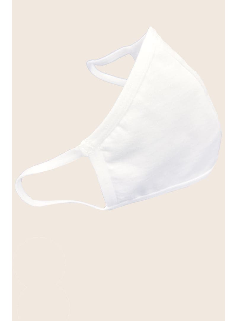 Yıkanabilir Pamuk Maske Beyaz