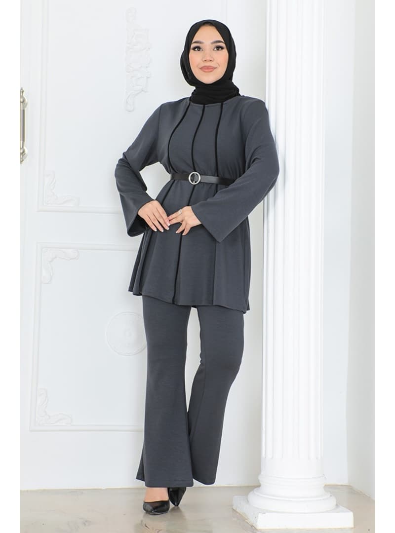 Tunik Pantolon İkili Takım Antrasit