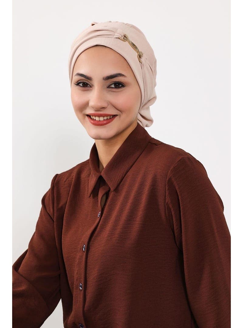 Taş Detaylı Hazır Türban - HT-93 Taş