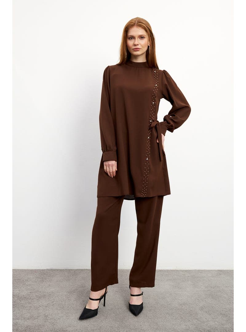 Tunik Pantolon Takım Kahve