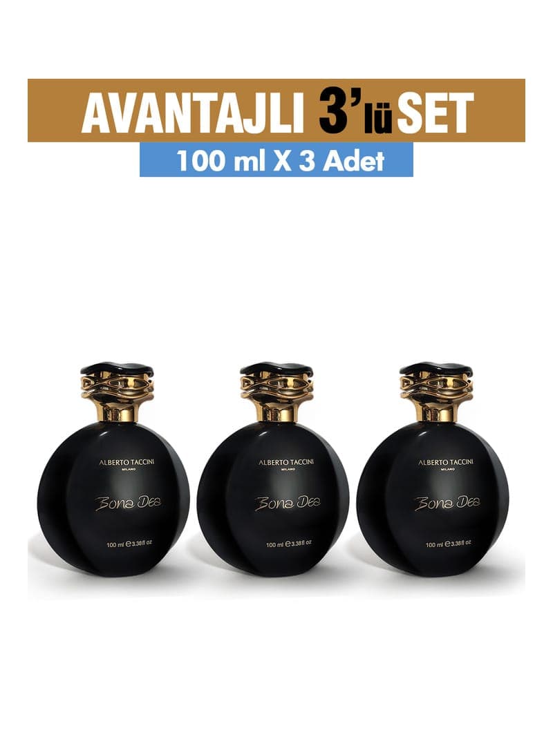 3Lü Set Alberto Taccini Bona Dea Kadın Parfümü 100 ml