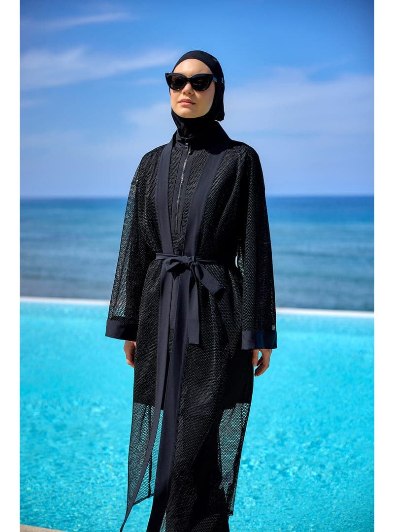 Siyah Pareo Kaftan P2501