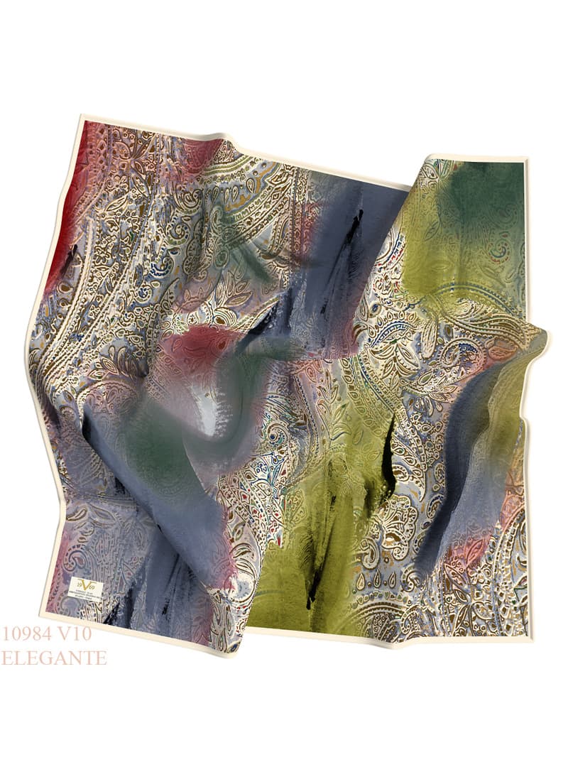 Batik Desenli Eşarp 100x100 cm Haki