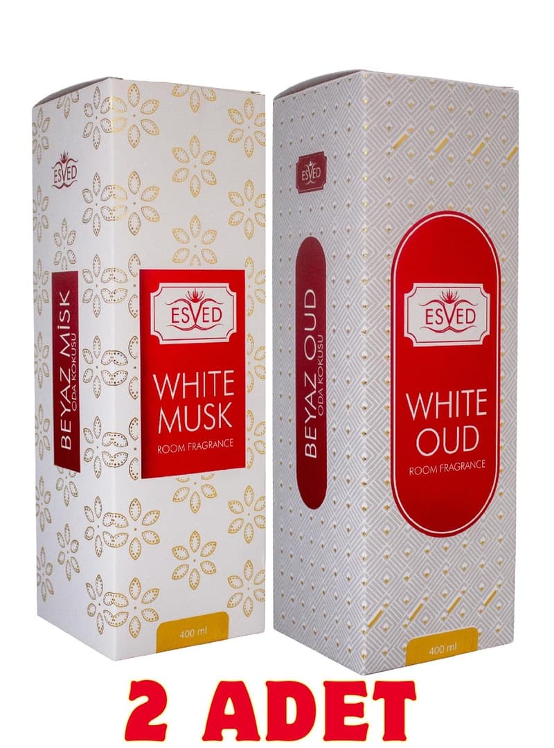 Beyaz Oud White Oud ve Beyaz Misk White Musk Oda ve Kumaş Spreyi Seccade Spreyi Oda Kokusu Koku 400 Ml