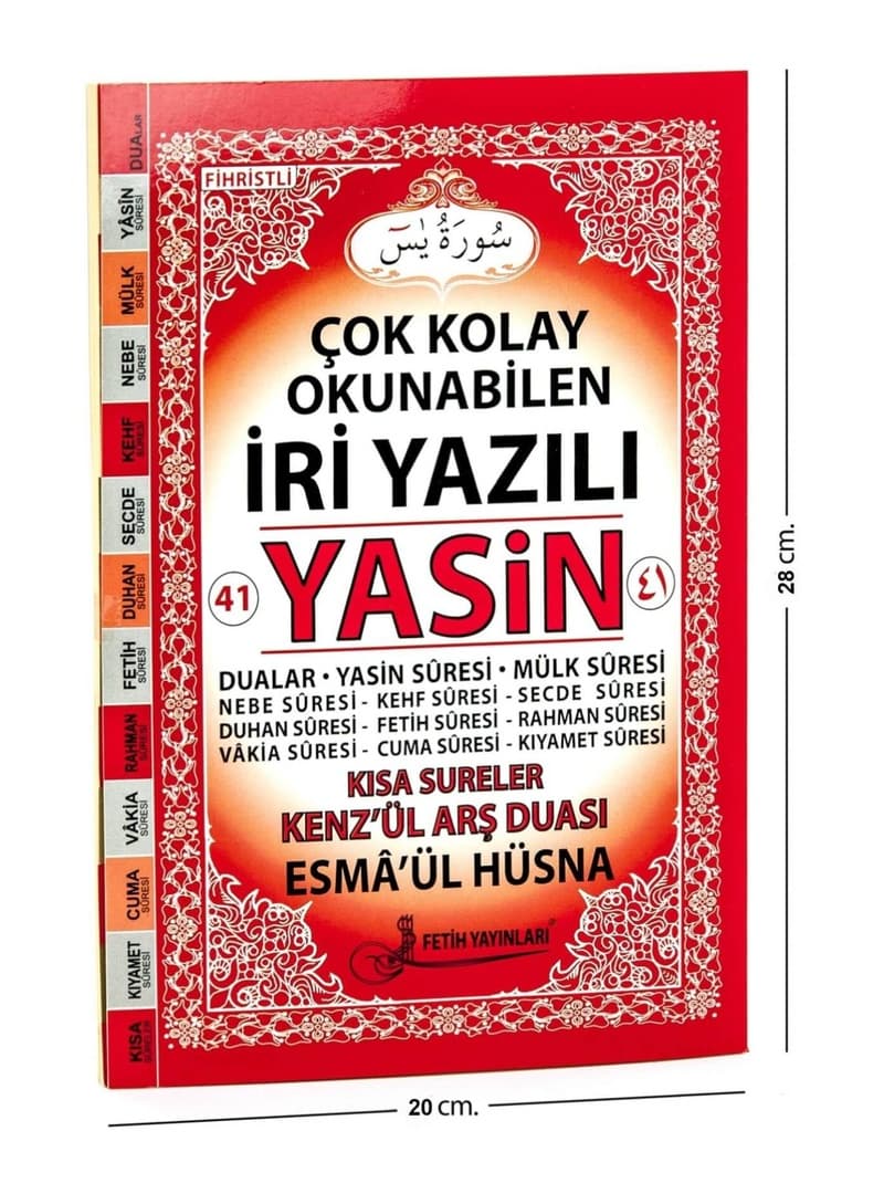 Yasin Kitabı Rahle Boy İri Yazılı
