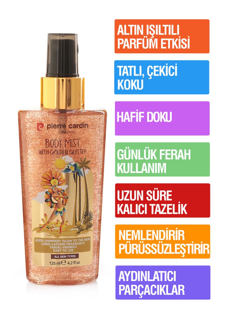 Altın Simli Vücut Spreyi 125 ml
