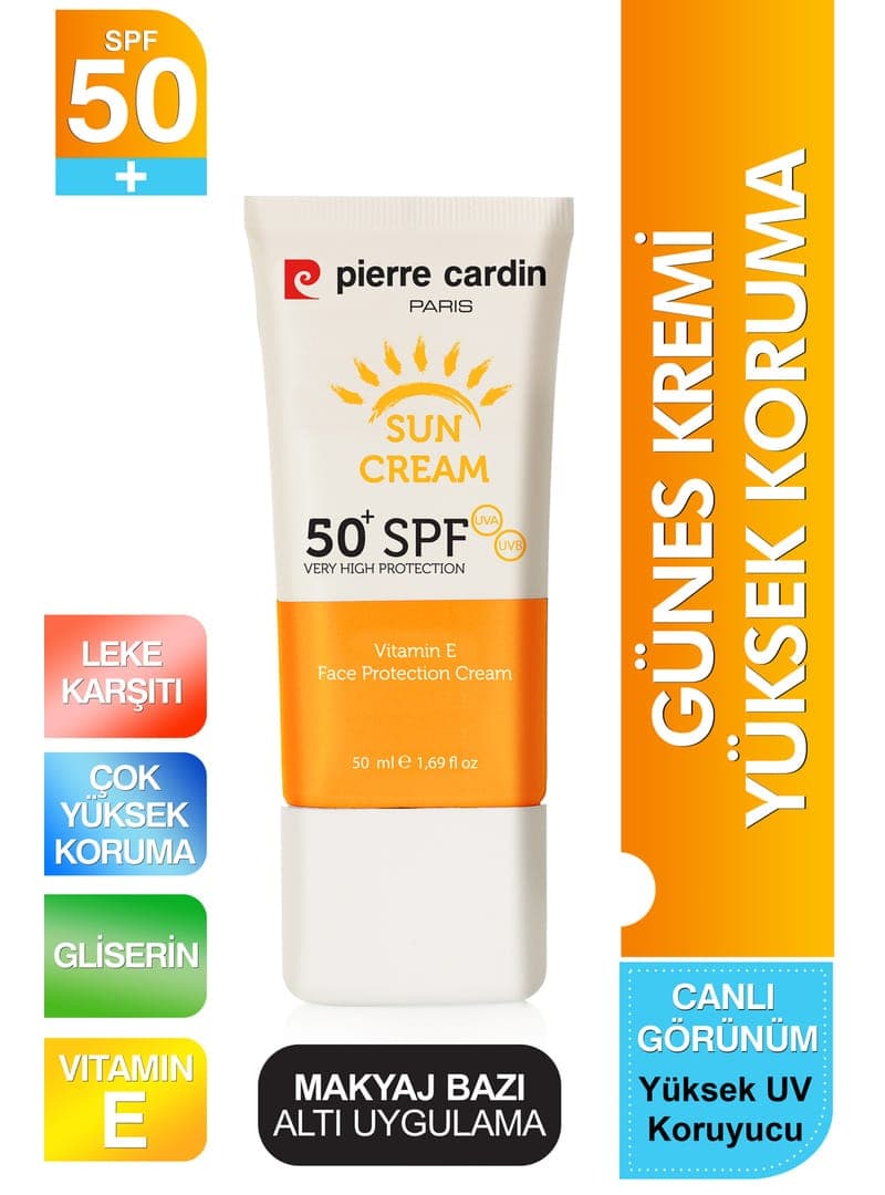 Pierre Cardin Yüksek Uv Korumalı Leke Önleyici Spf 50 Güneş Kremi 50 ml