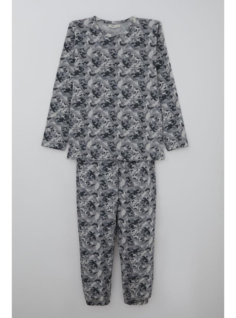 Erkek Çocuk Kamuflaj Pijama Takımı